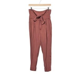 Cartonnier Anthropologie Pants Womens 6 High‎ Rise Tie Waist Tencel Trousers